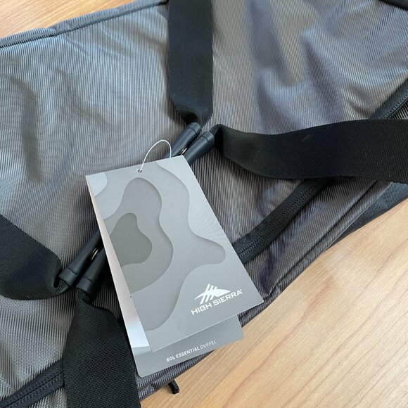 High Sierra Essential Duffel Bag, Mercury Black 60 L. Gym Travel Carry On. NWT - Picture 7 of 16